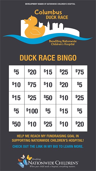 2022 Duck Race Bingo