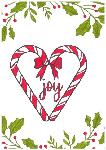 Holiday Card - Candy Cane Joy Heart by Rhedesh