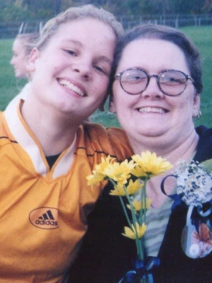 Me with my mom in 2002 or 2003